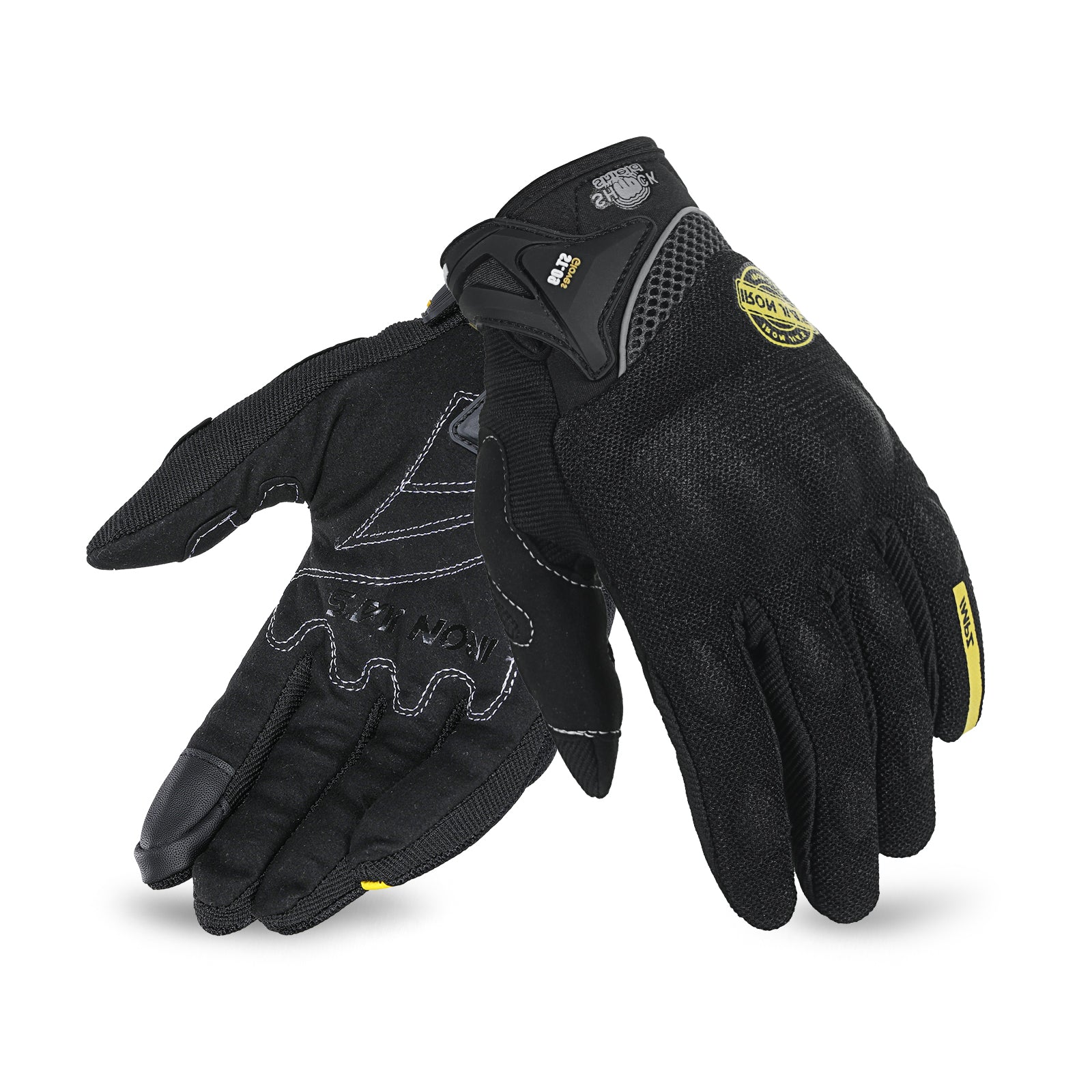 IRON JIAS Guanti da moto per guanti da touch screen per uomo donna, traspiranti, da corsa fuoristrada, guanti da moto, protezioni per le dita, guanti da guida