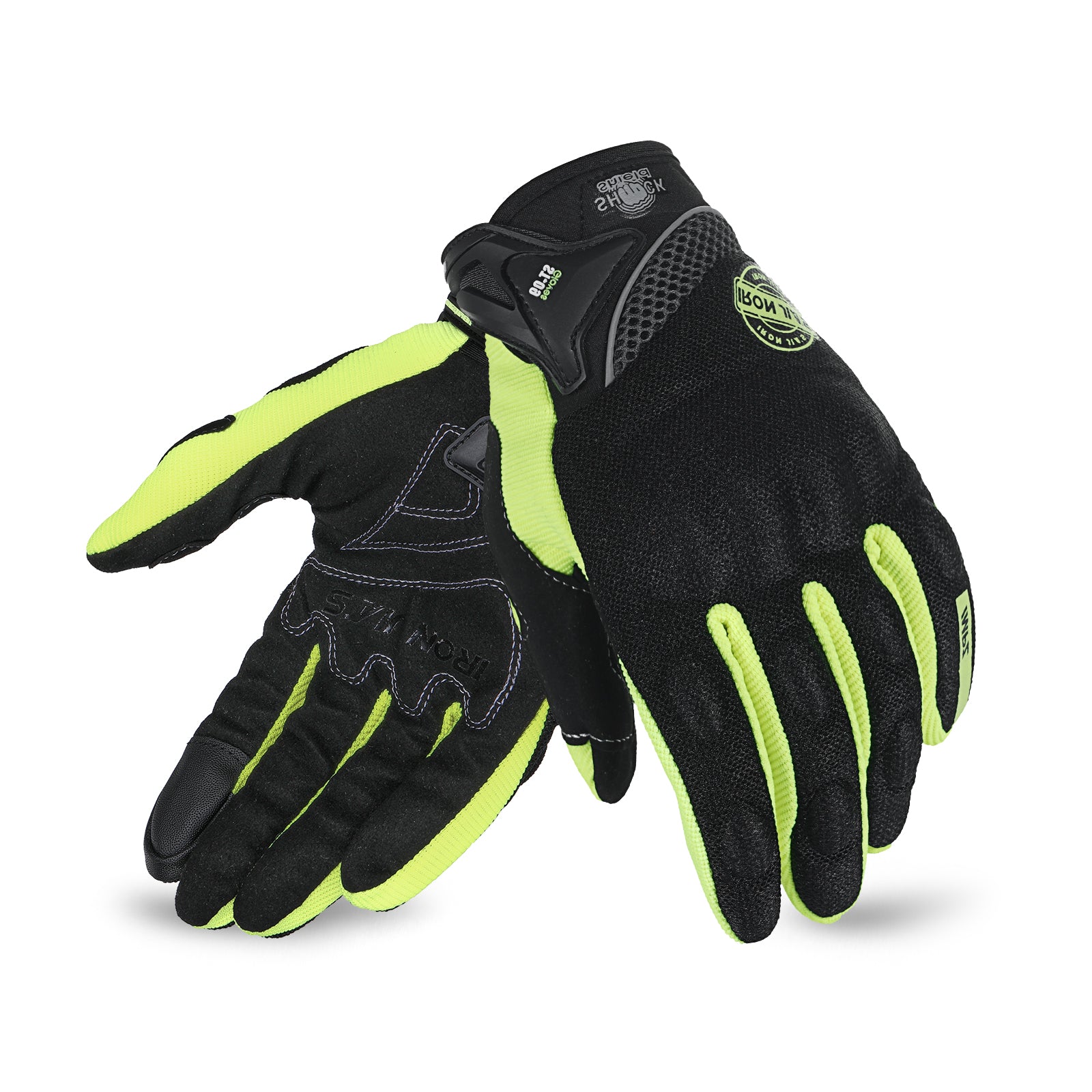 IRON JIAS Guanti da moto per guanti da touch screen per uomo donna, traspiranti, da corsa fuoristrada, guanti da moto, protezioni per le dita, guanti da guida