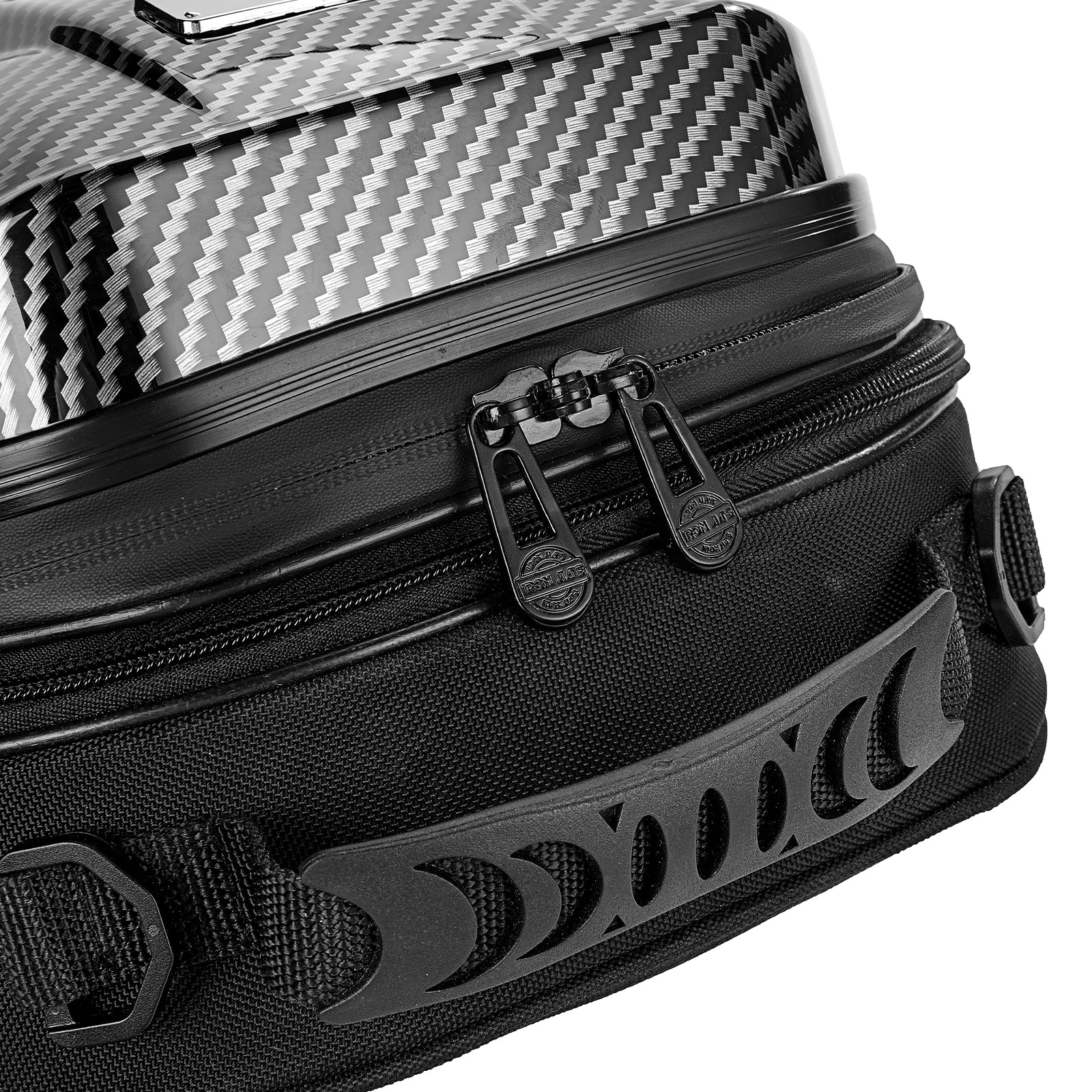 IRON JIAS Borsa posteriore per moto Zaino impermeabile Borse per bagagli da moto con guscio rigido in ABS Borse per casco con spazio di archiviazione espandibile 24L-35L