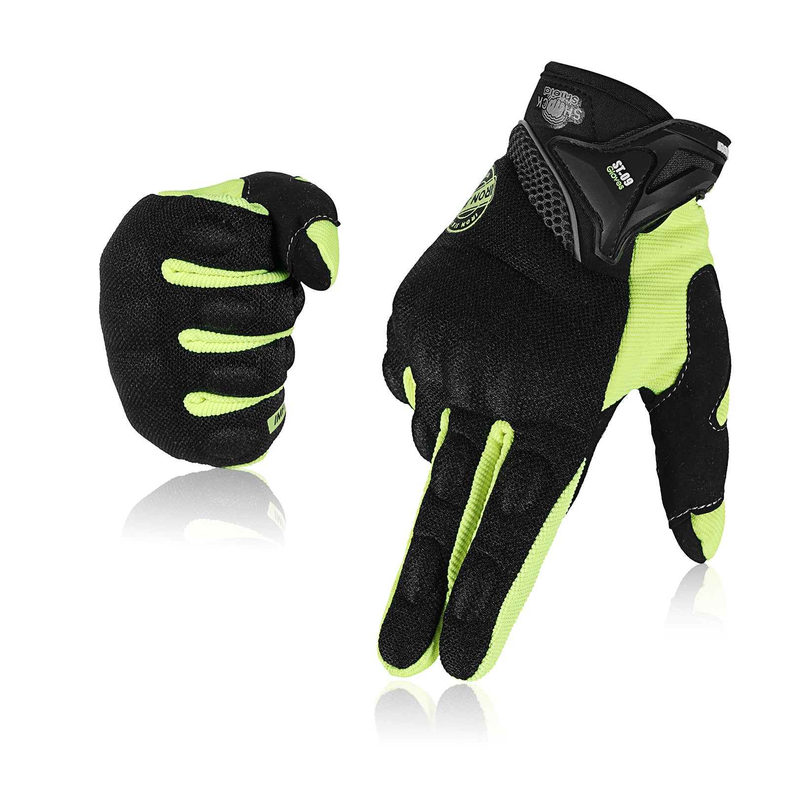 IRON JIAS Guanti da moto per guanti da touch screen per uomo donna, traspiranti, da corsa fuoristrada, guanti da moto, protezioni per le dita, guanti da guida