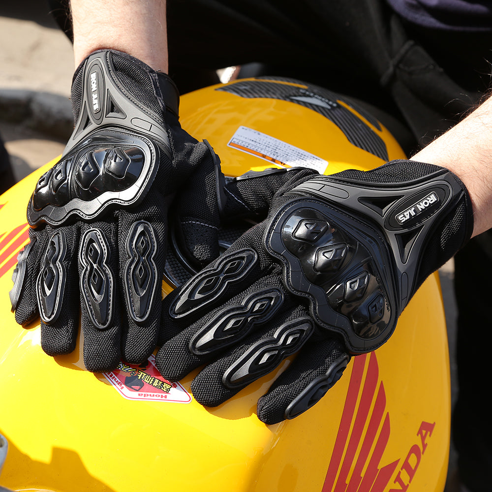 IRON JIAS Motorradhandschuhe Vollfinger langlebig für Rennradsommer Sommer Frühling Powersports unterstützt Touchscreen