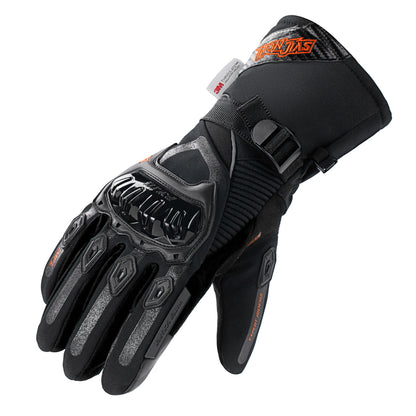 Black Waterproof Winter Motorcycle Gloves