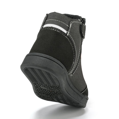 IRONJIAS Black Urban Breathable Anti-Slip Short Protective Motorcycle Shoes 