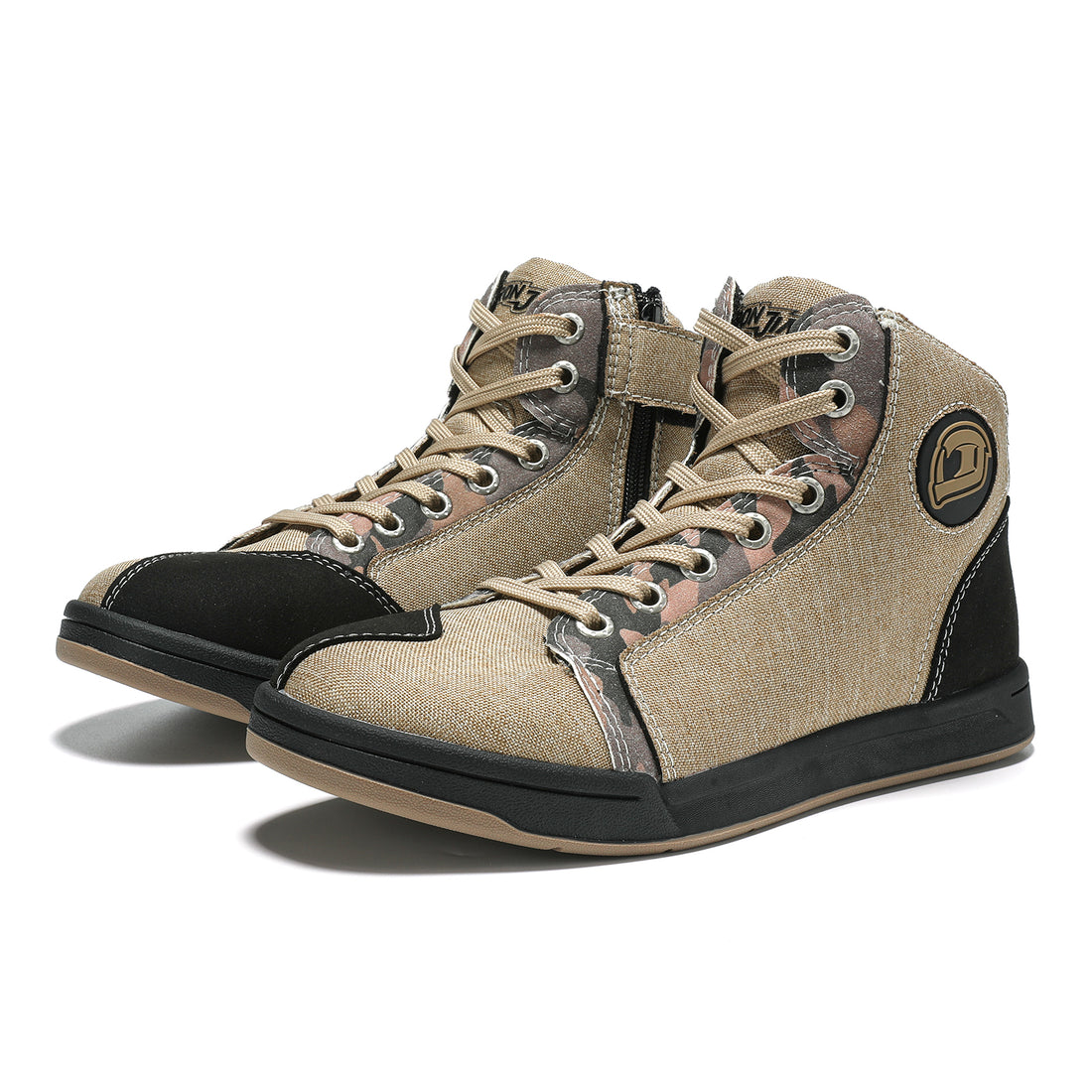 IRONJIAS Brown Urban Breathable Anti-Slip Short Protective Motorcycle Shoes