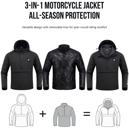 Chaqueta de moto con protección CE para ocio | JK006 